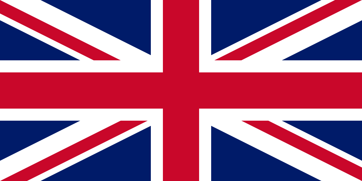 United Kingdom skyline with flag
